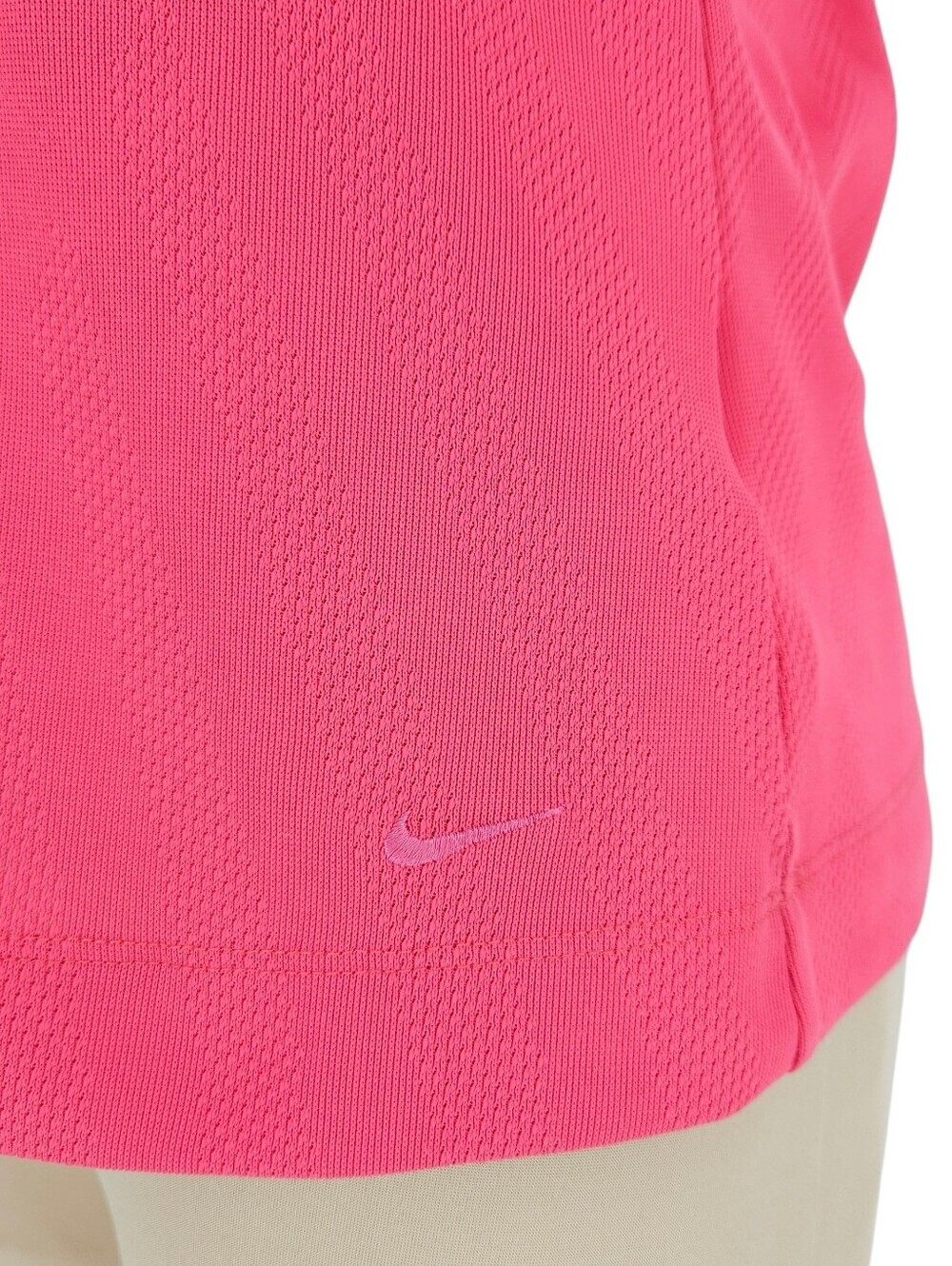 Nike Golf Dri Fit Polo Shirt Pink Sleeveless Button Collared Tank Top Medium - Picture 4 of 8